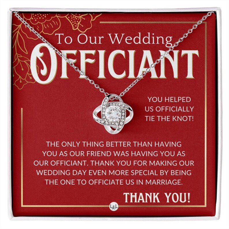 Officiant Gift Thank You Thank You for Marrying Us Female Etsy