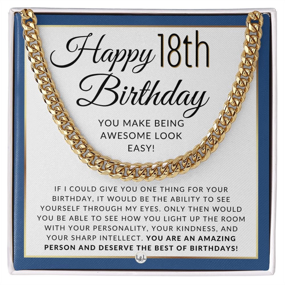18th Birthday Gift for Him Chain Necklace for 18 Year Old Young Man's — free download