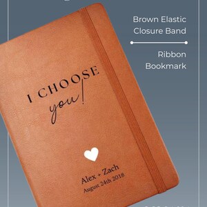 Personalized Vegan Leather Engagement Journal | Couple Keepsake image 5