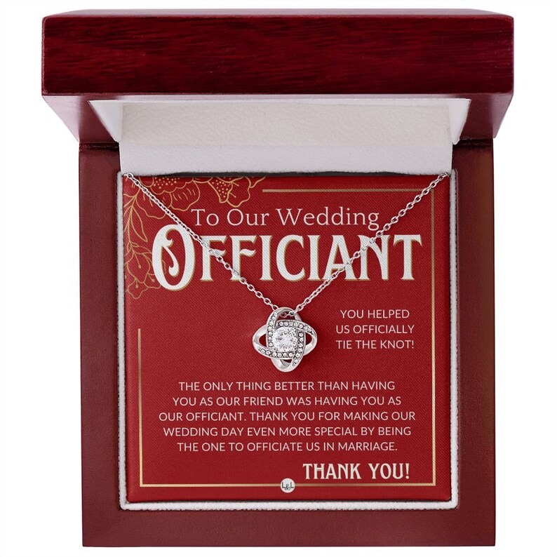 Officiant Gift Thank You Thank You for Marrying Us Female Etsy