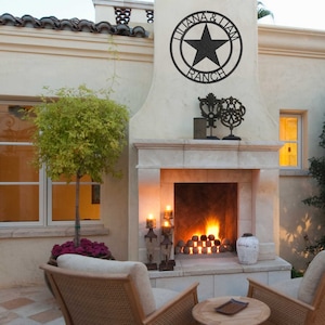 Star Sign with Ring of Text - Custom Laser Cut Large Metal Wall Art - Star Wall Decor, Texas Star, Ranch Sign, Patriotic Sign, 4th of July