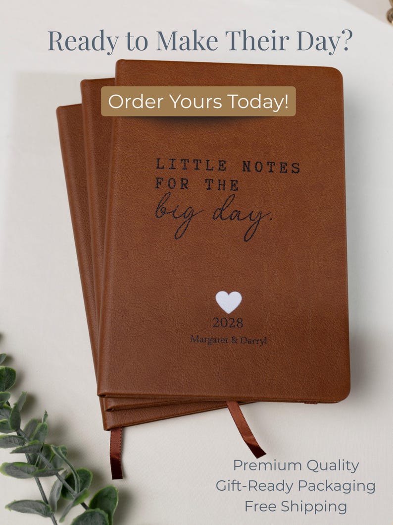 Personalized Vegan Leather Engagement Journal | Couple Keepsake image 7