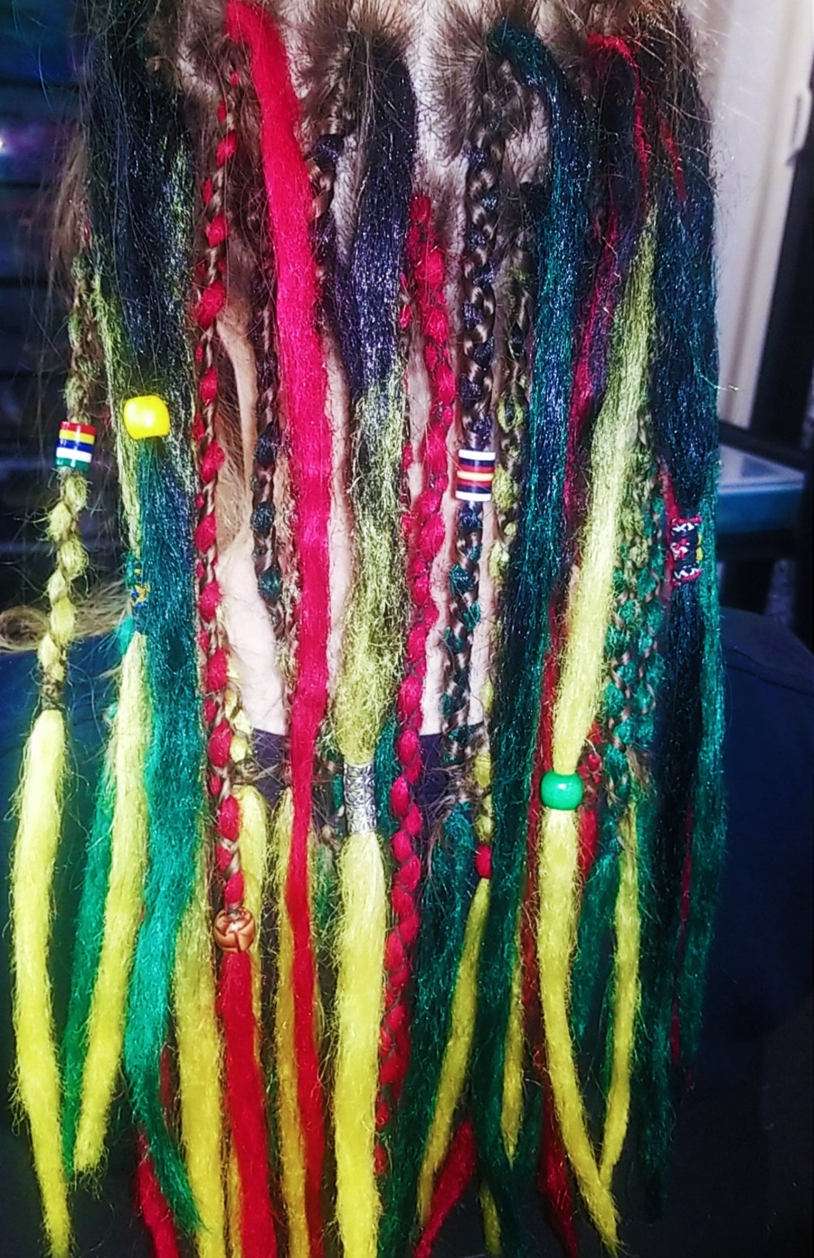 Rasta Synthetic Dread Extensions 22 Etsy