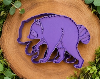 Cortador y sello para galletas de Jimothy Raccoon / Herramienta viral para hornear con forma de mapache