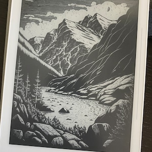 Screensavers / Notebook Covers for Supernote, Boox Note, etc. - Winter Woodcuts
