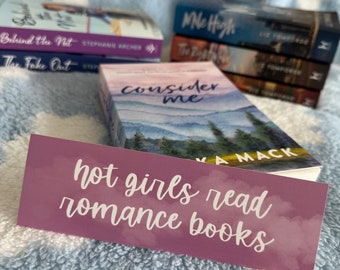Bookmark, Hot Girls Read Romance Books, Reader Gift, Purple, Book Lover, Bookstagram, Booktok, for Her, Sister, Friend, Bibliophile