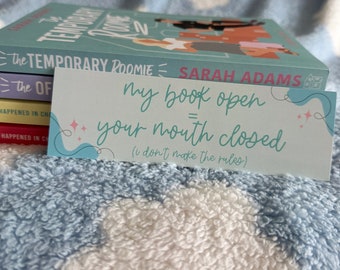 Bookmark, Book Open, Your Mouth Closed, Booktok, Blue, Book Lover, Bookstagram, Booktok, for Her, Him, Them, Friend, Bibliophile