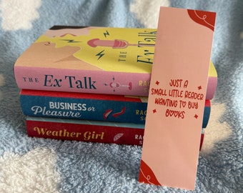 Bookmark, Small Little Reader, Wanting to Buy Books, Red, Reader Gifts, Book Lover, Bookstagram, Booktok, for Her, Him, Them, Bibliophile