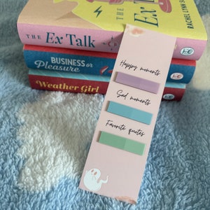 Bookmark, Annotating, Pink, Yellow, Purple, Orang, Ghost, Plants, Gifts, Book Lover, Birthday Present, for Her, Them, Sister, Mum, Friend Pink