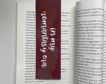 Bookmark, In My Romantasy, Burgundy Bookmark, Book, Reader Gifts, Book Lover, Romance, Eras, Birthday Present, for Her, Him, Them