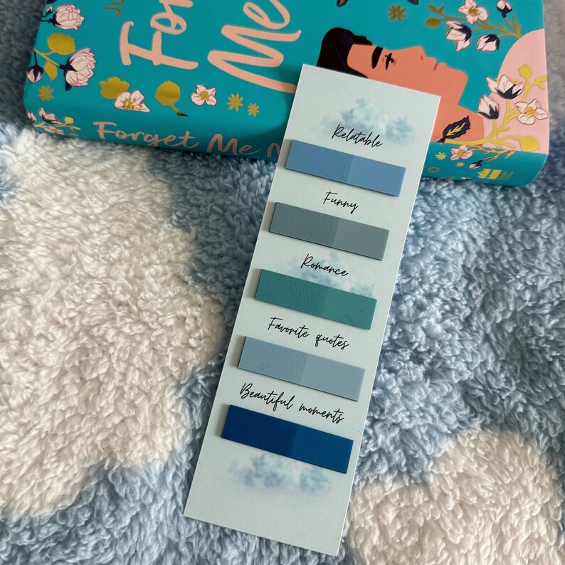 Bookmark, Annotating, Pink, Yellow, Purple, Orang, Ghost, Plants, Gifts, Book Lover, Birthday Present, for Her, Them, Sister, Mum, Friend Blue