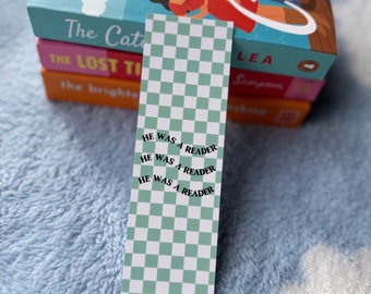 Bookmark, He Was a Reader, Books, Reader Gift, Bookish, Book Lover, Bookstagram, Booktok, Green Bookmark, for Him, Friend, Bibliophile