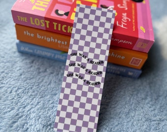 Bookmark, She Was a Reader, Reader Gift, Bookish, Book Lover, Purple, Booktok, Bookstagram, for Her, Mum, Sister, Friend, Bibliophile