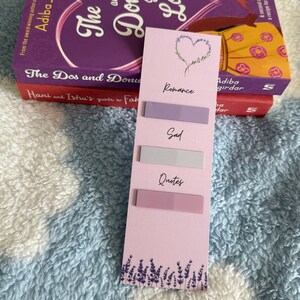 Bookmark, Annotating, Pink, Yellow, Purple, Orang, Ghost, Plants, Gifts, Book Lover, Birthday Present, for Her, Them, Sister, Mum, Friend Purple