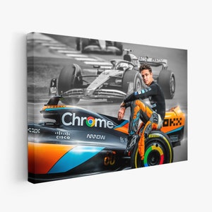 Lando Norris, Wall Art, F1 McLaren, Canvas or Poster, F1 Gift, Home or Office Decor, Season 2023