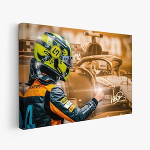 Lando Norris F1 Poster, McLaren, Wall Art, Canvas or Paper Print or Digital File, MCL60, Formula 1 Decor