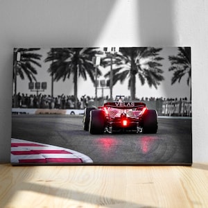 Ferrari F1 Wall Art, Charles Leclerc, F1 Poster, Paper or Canvas Print, Ferrari F1-75, Gift For F1 Fan, Man Cave Decor