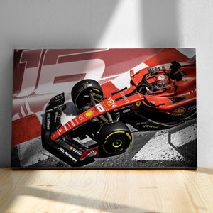 Charles Leclerc, Wall Art, Canvas or Paper Print, F1 Poster, Ferrari, Man Cave Decor, Formula 1 Gift Idea