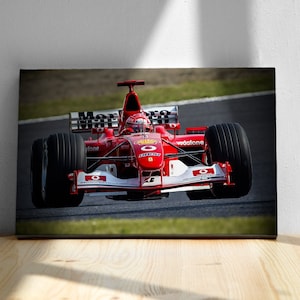 Pôster ou tela de Michael Schumacher F1, Ferrari, Fórmula 1, arte de parede, decoração de casa, presente