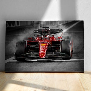 Charles Leclerc, Formula 1 Poster, Paper or Canvas Print, Ferrari F1-75, Gift For Him, Man Cave Decor, Wall art