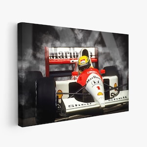 Formel 1 Poster oder Leinwand, Ayrton Senna, McLaren, F1 Wall Art