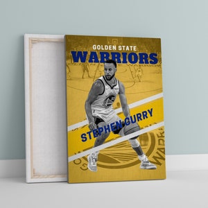 Stephen Curry, Arte de pared, Lienzo o póster, Golden State Warriors, Finales de la NBA, Man Cave, Decoración del hogar, Idea de regalo