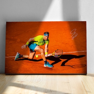 Poster o stampa su tela di Rafael Nadal, Open di Francia, Re Rafa, poster di tennis, decorazione per caverna dell'uomo, arte murale