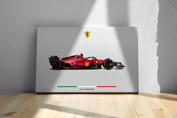 Ferrari Scuderia F1-75, Ferrari F1 Car, Stagione 2022, Charles Leclerc,  Carlos Sainz Jr., Poster, Tela, Man Cave - Etsy Italia