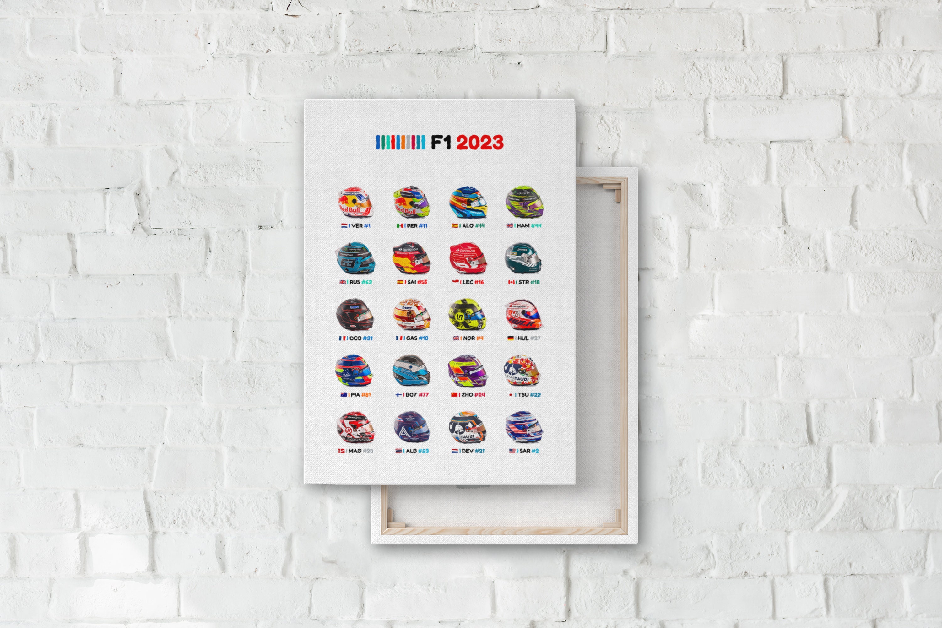 F1 Calendar 2024 Poster (unframed), White, 36x24, F1 Wall Art