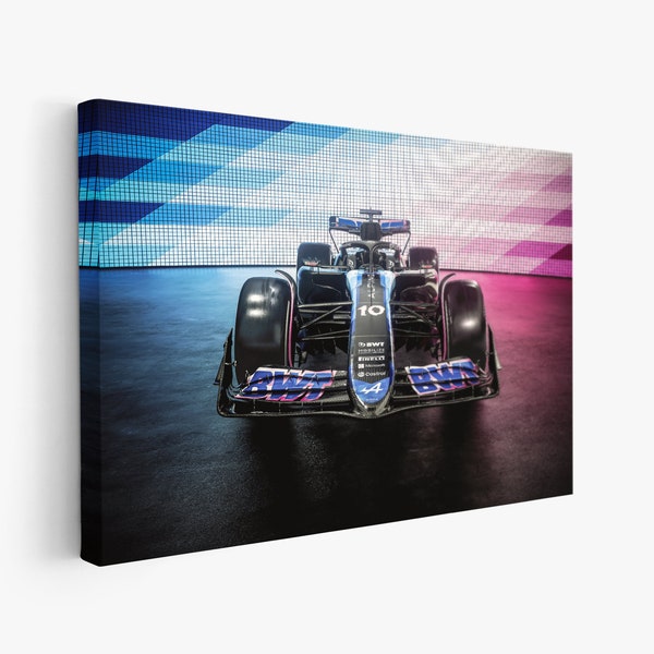 Neues BWT Alpine Car A524, F1 Poster, Pierre Gasly, Saison 2024, Papier oder Leinwand, F1 Wandkunst, Raumdekor, F1 Geschenkidee