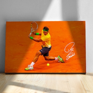 Rey Rafa, Roland Garros, Tenis, Póster de Rafael Nadal, Lienzo, Decoración de pared, Decoración de oficina