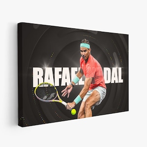 Rafael Nadal Poster, Canvas or Paper Print, King Rafa, Tennis Wall Art, Room Decor