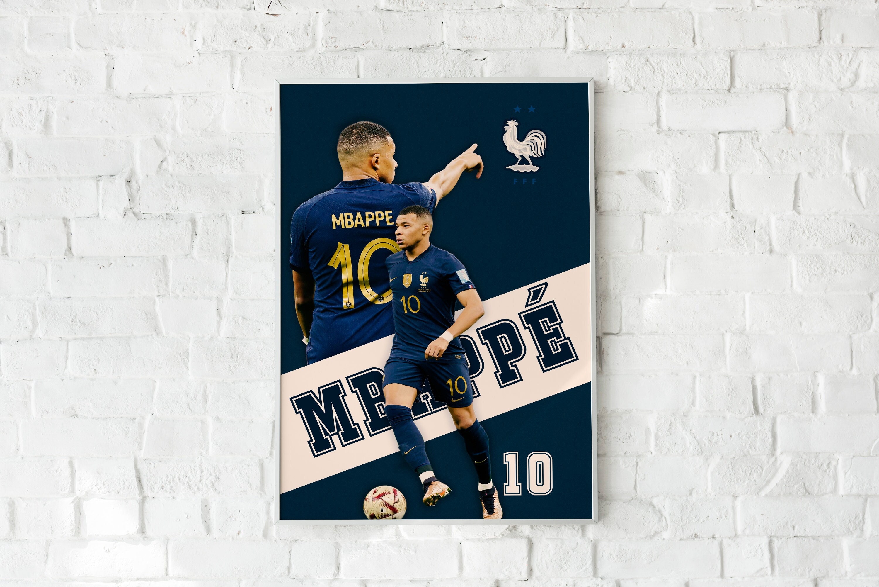 Kylian Mbappé Poster, Canvas or Digital File, France Football, Home Decor,  Soccer, Wall Art 