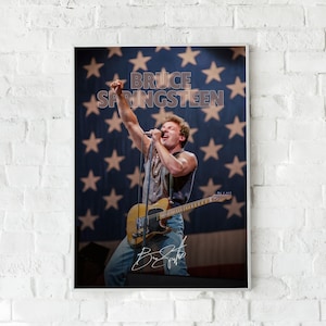 Bruce Springsteen Poster, Paper or Canvas Print, Man Cave Decor, Gift for Bruce Springsteen Fans