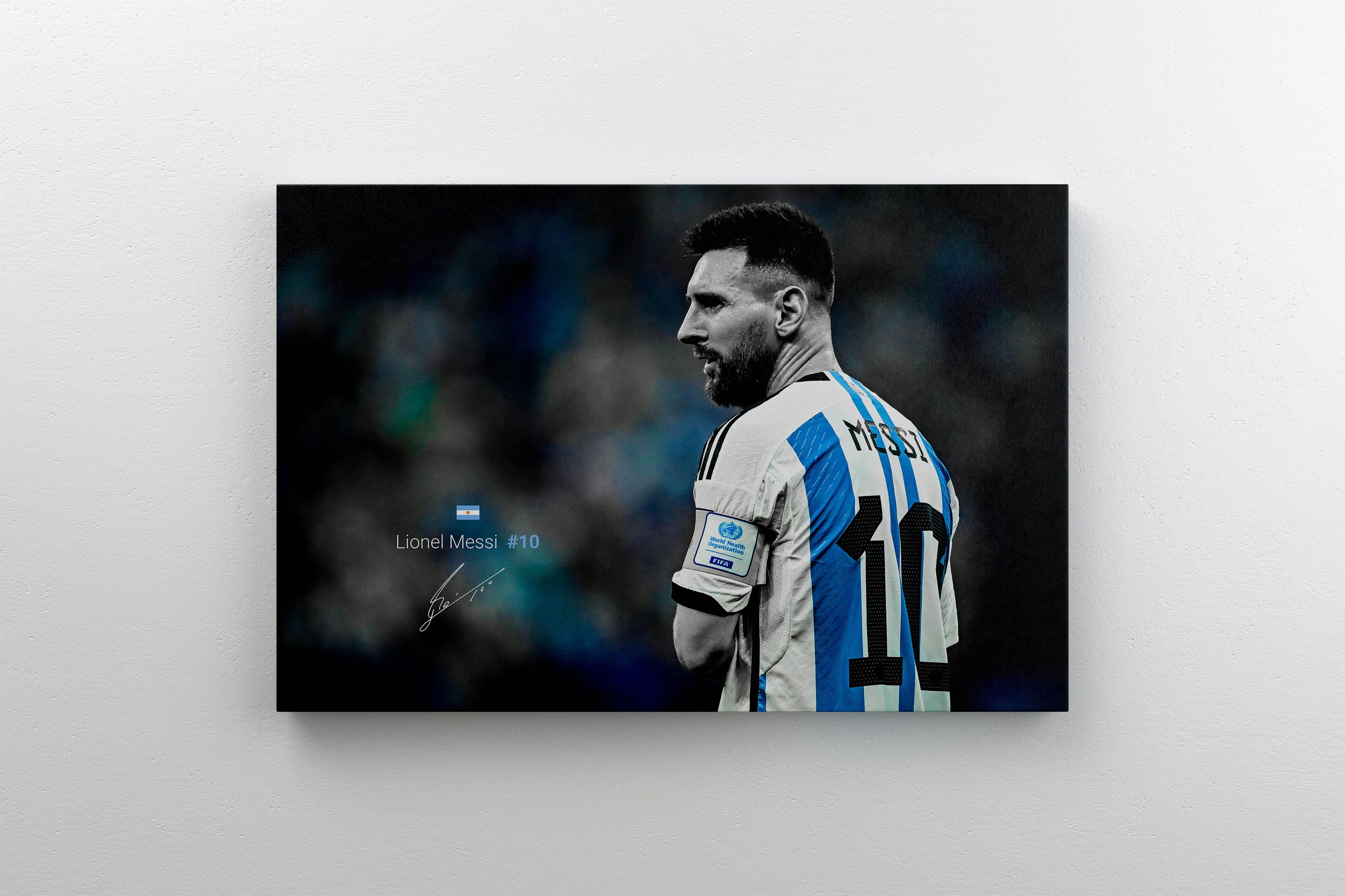 Lionel Messi Canvas 16x20 ￼Argentina Soccer FIFA Goat World Cup