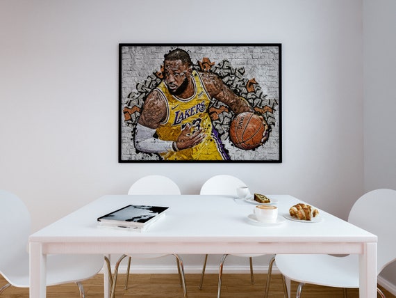 Lebron James Poster Basketball Canvas Wall Art Bedroom Room