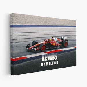 Lewis Hamilton F1 Poster, Ferrari SF-25, Season 2025, #44, Canvas or Paper Print or Digital File, Man Cave, Wall Art, Gift Idea