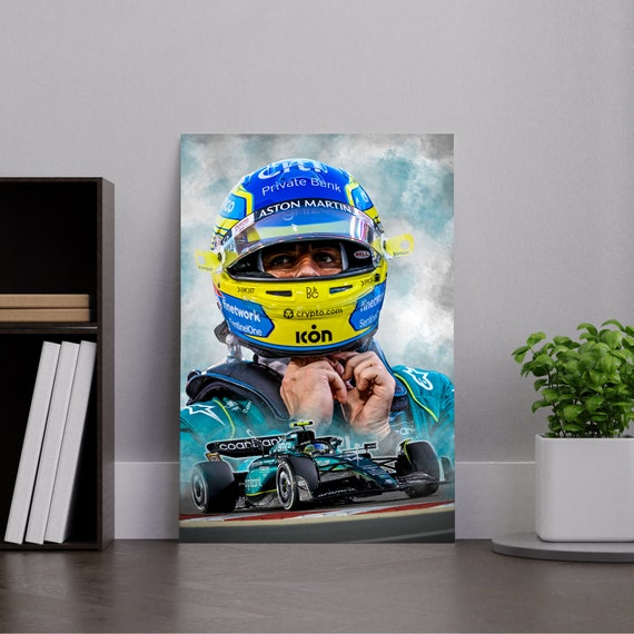 Cartel inspirado en Fernando Alonso, 16 x 24 Aston Martin Fórmula 1  Minimalista, Impresión moderna de mediados de siglo, Arte de pared DESCARGA  DIGITAL -  España