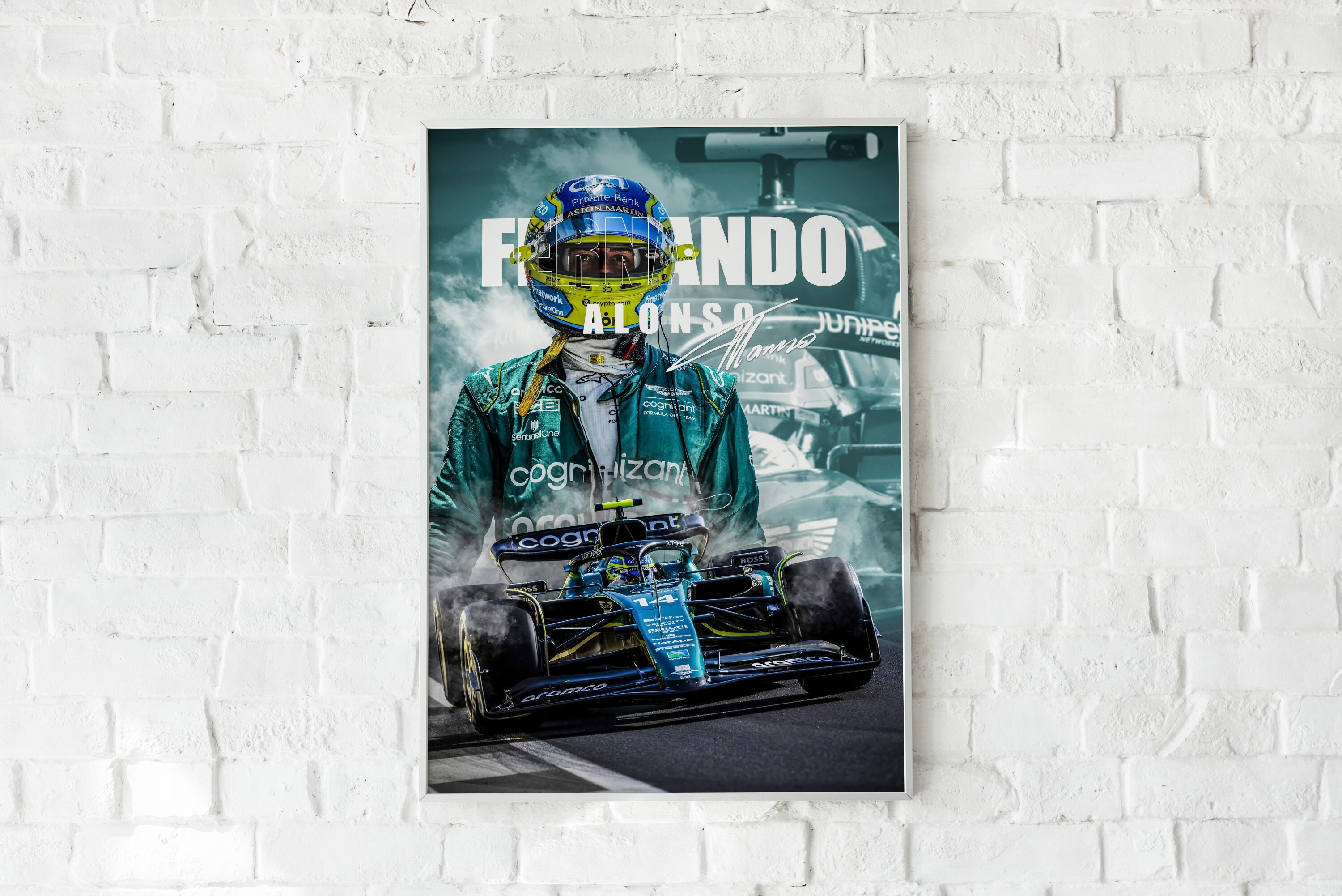 Fernando Alonso, Poster (unframed) 24x36, Aston Martin F1 AMR23, Season  2023