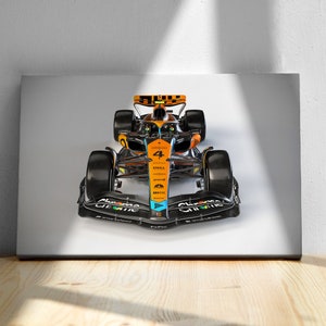 McLaren F1 Team Wall Art, Poster, Paper or Canvas Print, MCL60, Lando Norris, #4, Man Cave Decor