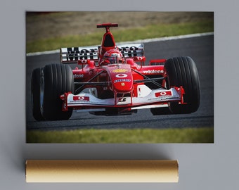 ミハエル シューマッハ F1 ポスターまたはキャンバス、フェラーリ
