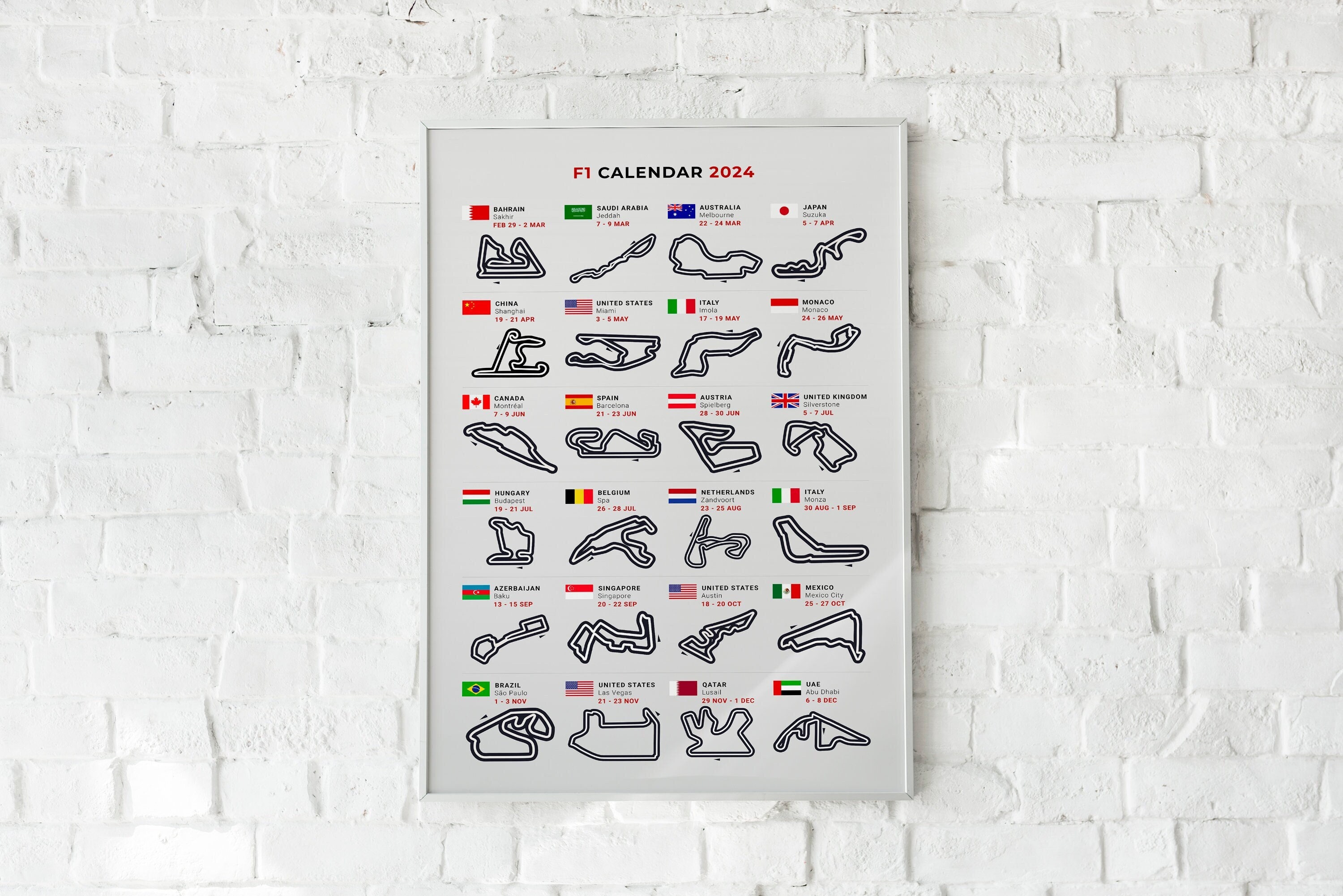F1 2024 Calendar F1 2024 Schedule F1 Racing Formula, 42 OFF