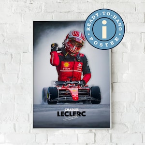 Charles Leclerc F1 Poster: Framed Ferrari Racing Wall Art