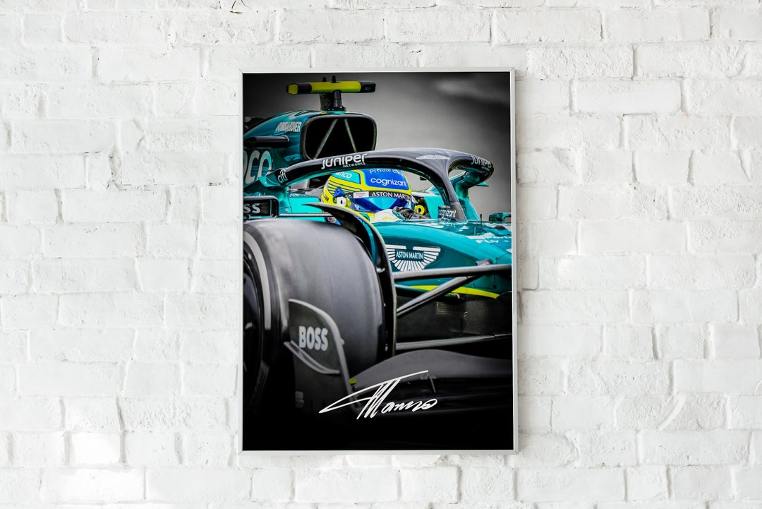 Poster 2023 Fernando Alonso - Aston Martin – F1 Car Cave