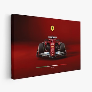 Ferrari Scuderia SF-25, Ferrari F1 Car, Season 2025, Charles Leclerc, #16, Poster or Canvas, Man Cave, Wall Art