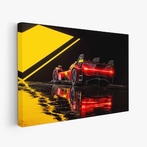 24h Le Mans Ferrari 499P | Racing Wall Art | Canvas or Poster Print