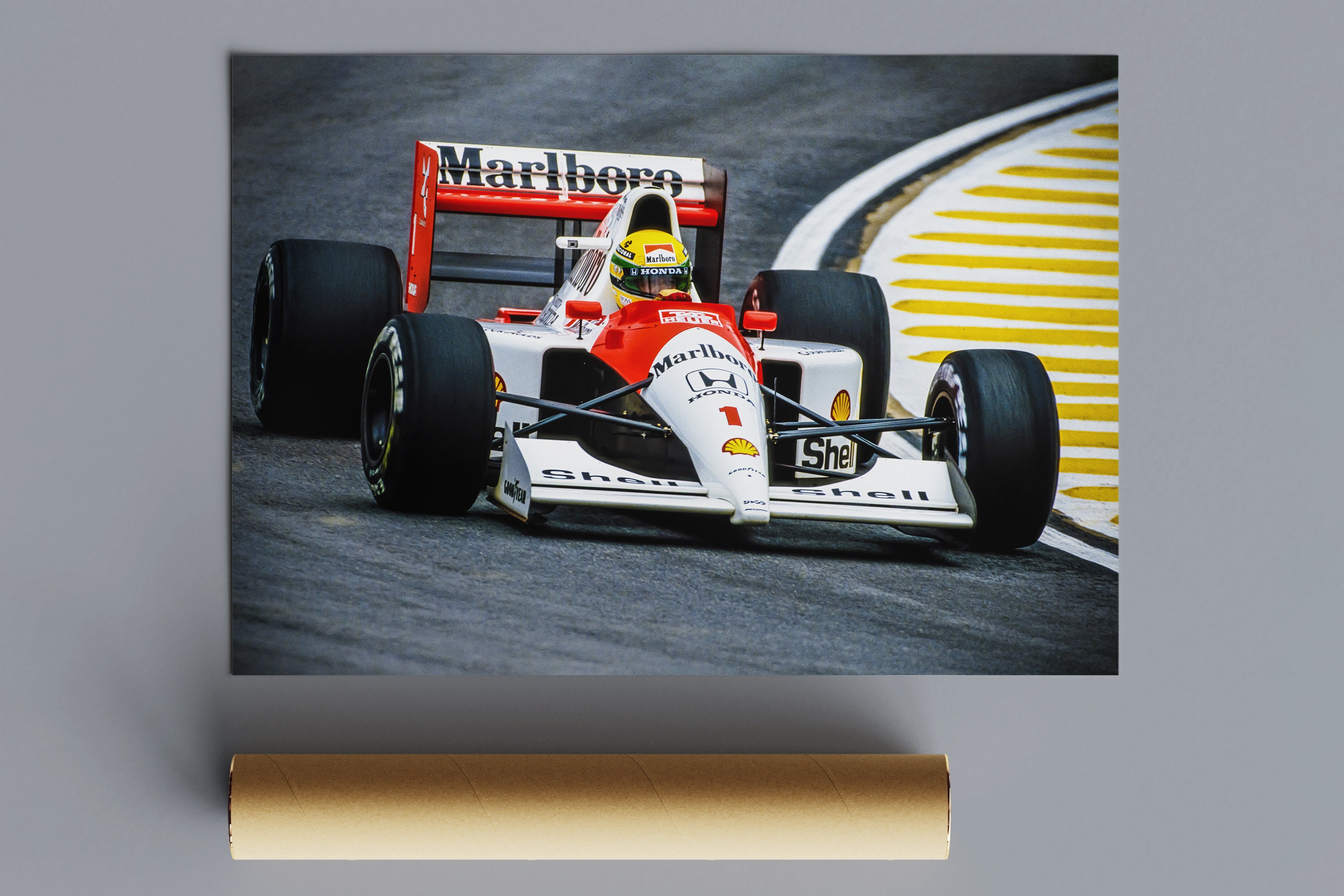 アイルトン・セナ F1 マクラーレン ポスターまたはキャンバスプリント