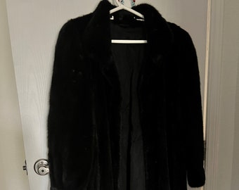 BlackGlama - Dark Ranch Mink - Knee Length Coat