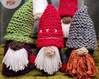 Gnome Loom Knitting Pattern // Digital PDF & Bonus Video Tutorial!