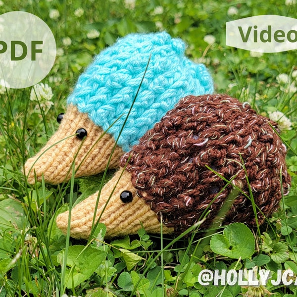 Cute Hedgehog Loom Knitting Pattern // PDF & Bonus Step by Step Video Tutorial!